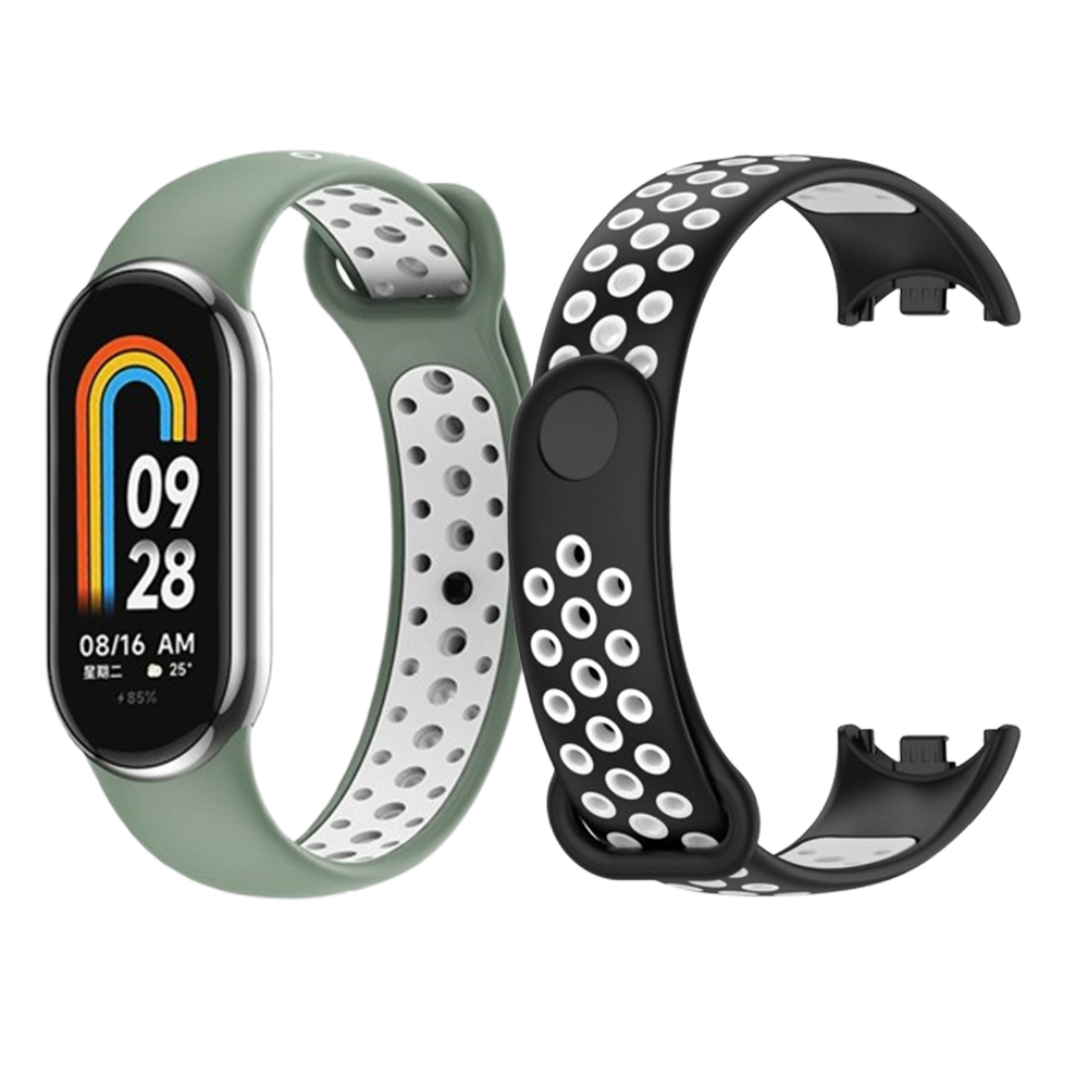 Комплект силиконовых ремешков MRK Sport Style для Xiaomi Mi Band 8/9 (два ремешка)