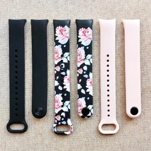 Комплект силиконовых ремешков MRK Beau Roses Set для Xiaomi Mi Band 8/9/10 с металлическим креплением (три ремешка)