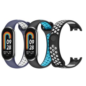 Комплект силиконовых ремешков MRK SportStyle Triple Set 04 для фитнес браслета Xiaomi Mi Band 8/9 (три ремешка)