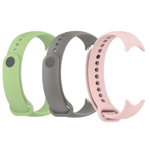 Комплект силиконовых ремешков MRK Sea Side для фитнес браслета Xiaomi Mi Band 8/9 три ремешка с металлическим креплением