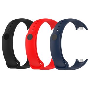 Комплект силиконовых ремешков MRK Strong Set для фитнес браслета Xiaomi Mi Band 8/9 три ремешка с металлическим креплением