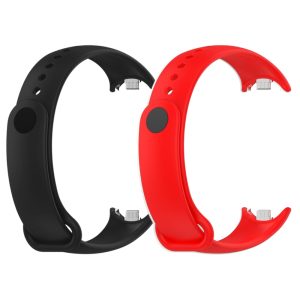 Комплект силиконовых ремешков MRK Basic Set 02 для фитнес браслета Xiaomi Mi Band 8/9 два ремешка с металлическим креплением