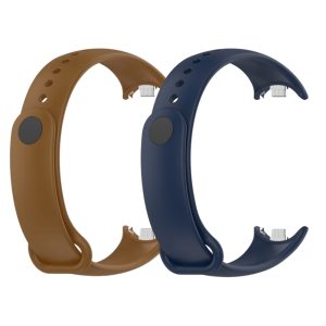 Комплект силиконовых ремешков MRK Basic Set 05 для фитнес браслета Xiaomi Mi Band 8/9 два ремешка с металлическим креплением