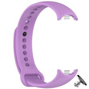 Силиконовый ремешок Original Design MiJobs для фитнес браслета Xiaomi Mi Band 8/9 с металлическим креплением Violet + металлическая кнопка