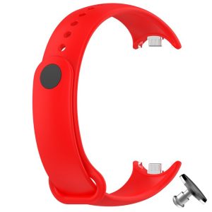 Силиконовый ремешок Original Design MiJobs для фитнес браслета Xiaomi Mi Band 8/9 Красный с металлическим креплением + металлическая кнопка
