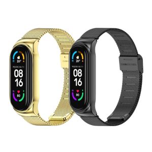 Комплект металлических ремешков миланское плетение Mi Jobs Миланское плетение CS для фитнес браслета Xiaomi Mi Band 3/4/5/6 Gold+Black (два ремешка) – фото, отзывы, характеристики в интернет-магазине MoreKitov МореКитов от продавца: MRK МРК| Купить в Украине: Киеве, Харькове, Львове