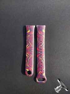 Силиконовый ремешок Original Design MiJobs для фитнеса браслета Xiaomi Mi Band 8/9 Colorful Pattern 01 с металлическим креплением + металлическая кнопка
