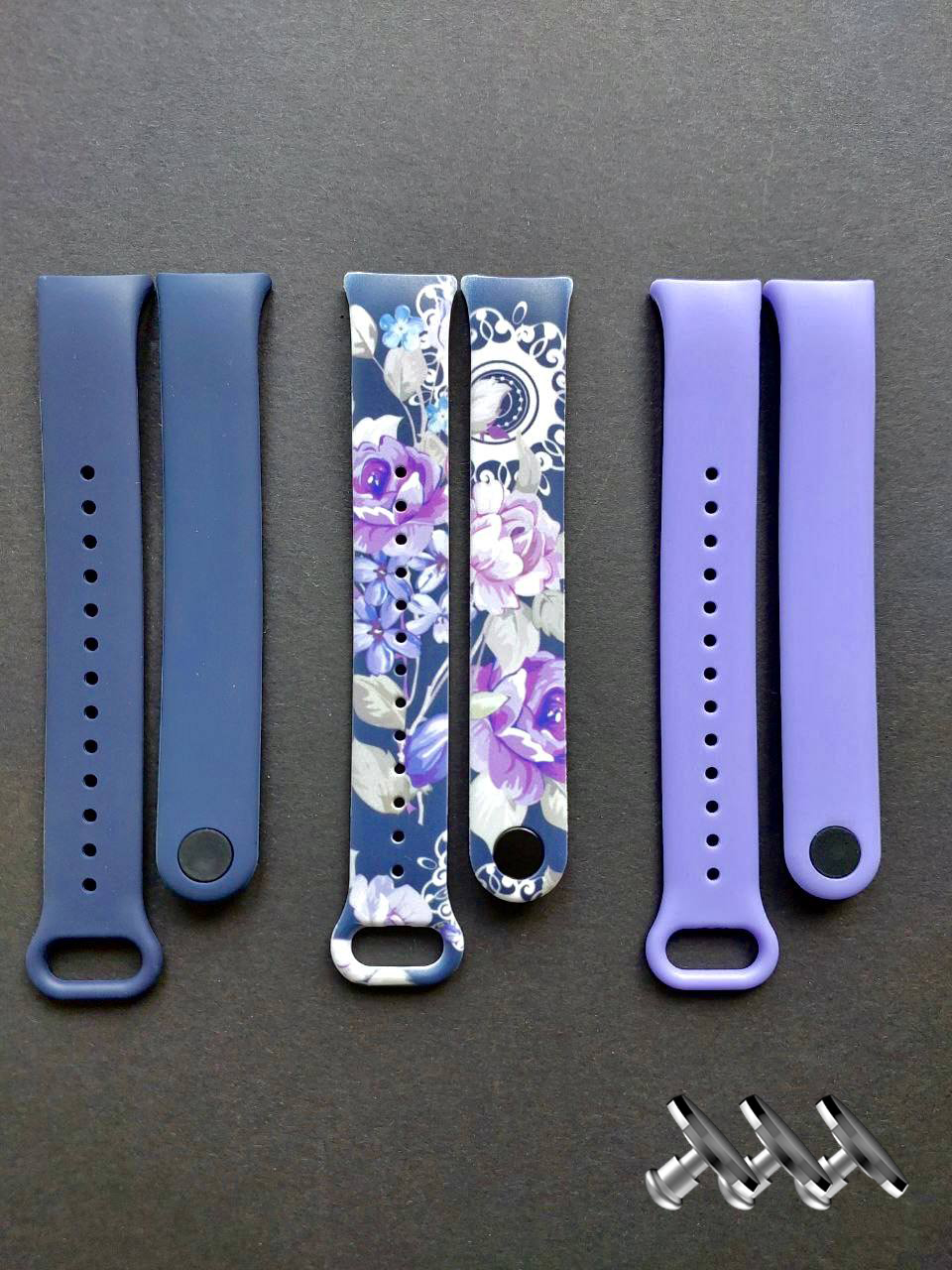 Комплект силиконовых ремешков MRK для фитнеса браслета Xiaomi Mi Band 8/9 Purple Roses Set с металлическим креплением (три ремешка) + три металлические кнопки – фото, отзывы, характеристики в интернет-магазине MoreKitov МореКитов от продавца: MRK МРК| Купить в Украине: Киеве, Харькове, Львове Комплект силиконовых ремешков MRK для фитнеса браслета Xiaomi Mi Band 8/9 Purple Roses Set с металлическим креплением (три ремешка) + три металлические кнопки – фото, отзывы, характеристики в интернет-магазине MoreKitov МореКитов от продавца: MRK МРК| Купить в Украине: Киеве, Харькове, Львове