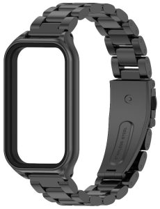 Ремешок металлический Mi Jobs Plus для фитнес браслета Mi Smart Band 9 Active Черный