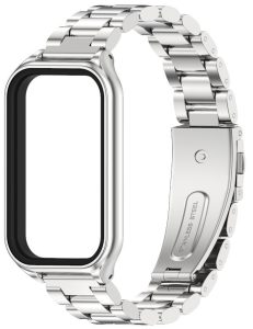 Ремешок металлический Mi Jobs Plus для фитнес браслета Mi Smart Band 9 Active Silver