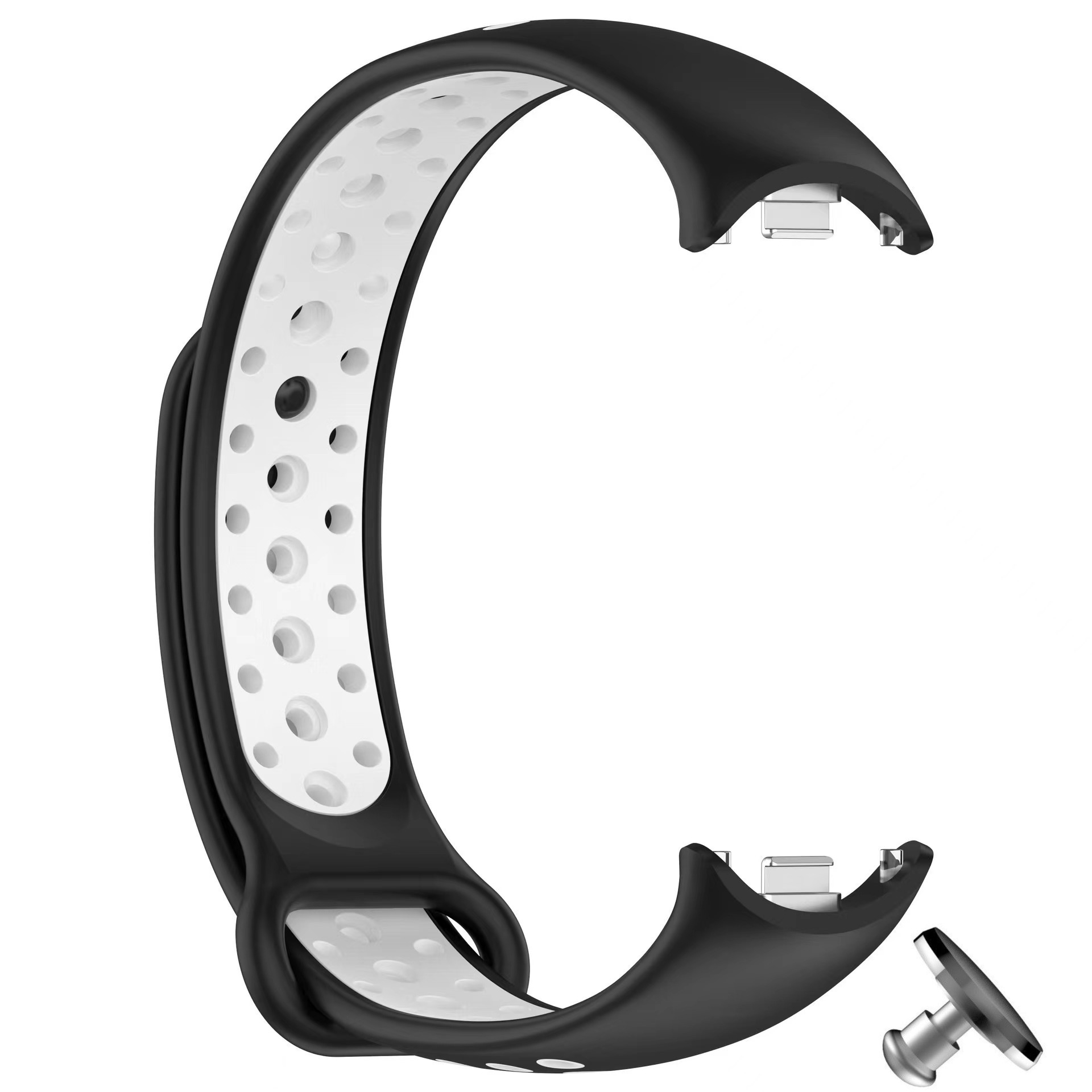 Ремешок силиконовый с металическим креплением MRK для фитнес браслета Xiaomi Mi Band 8/9/10 Черный с белым + металическая кнопка – фото, отзывы, характеристики в интернет-магазине MoreKitov МореКитов от продавца: MRK МРК| Купить в Украине: Киеве, Харькове, Львове Ремешок силиконовый с металическим креплением MRK для фитнес браслета Xiaomi Mi Band 8/9/10 Черный с белым + металическая кнопка – фото, отзывы, характеристики в интернет-магазине MoreKitov МореКитов от продавца: MRK МРК| Купить в Украине: Киеве, Харькове, Львове