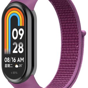 Ремешок нейлоновый MRK для фитнес браслета Xiaomi Mi Band 10/9/8 сливовый