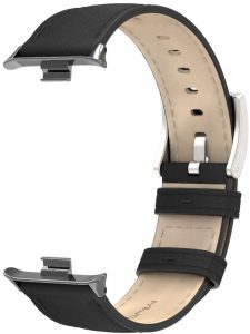 Ремешок кожаный Mi Jobs Elegance с металлическим креплением для фитнес браслета Mi Smart Band 8 Pro/9Pro/ Xiaomi Redmi Watch 4/5 Black + Black