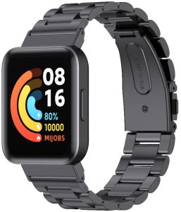 Ремешок металлический Mi Jobs Plus для фитнес браслета Xiaomi Redmi Watch 3 Active черный