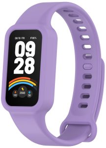 Ремешок силиконовый MRK для фитнес браслета Mi Smart Band 9 Active Light Purple (18)