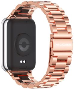 Металлический ремешок Mi Jobs Plus для фитнес браслета Mi Smart Band 8 Pro/9Pro/ Xiaomi Redmi Watch 4/5 Rose Gold