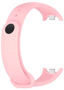 Силиконовый ремешок Original Design MiJobs для фитнес браслета Xiaomi Mi Band 8/9/10 с металлическим креплением Pink (37)