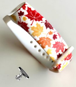 Силиконовый ремешок MRK для фитнес браслета Xiaomi Mi Band 4/3 с рисунком Autumn Colors + металическая кнопка