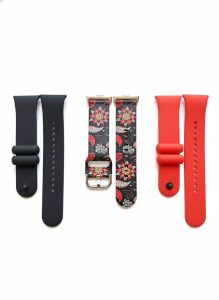 Комплект силиконовых ремешков MRK Вишиванка Set Red с металлическим креплением для фитнес браслета Mi Smart Band 8 Pro/9Pro/ Xiaomi Redmi Watch 4/5 (три ремешка)