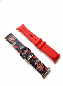 Комплект силиконовых ремешков MRK Native Set с металлическим креплением для фитнес браслета Mi Smart Band 8 Pro/9Pro/ Xiaomi Redmi Watch 4/5 (два ремешка) Black and Red