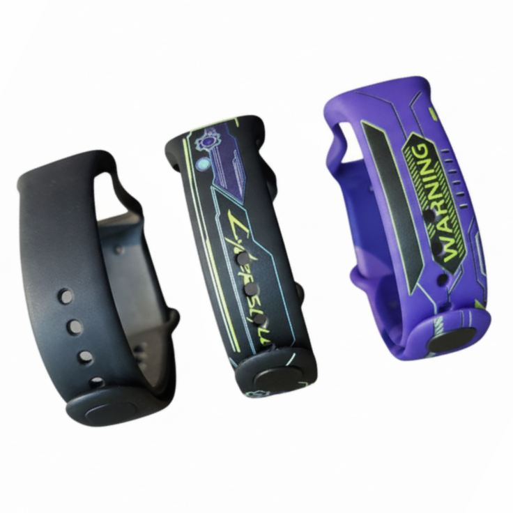 Комплект силиконовых ремешков Cyber для Mi Smart Band 8 Active/ Redmi Smart Band 2 (три ремешка) black, yellow, purple 3 Комплект силиконовых ремешков Cyber для Mi Smart Band 8 Active/ Redmi Smart Band 2 (три ремешка) black, yellow, purple 3