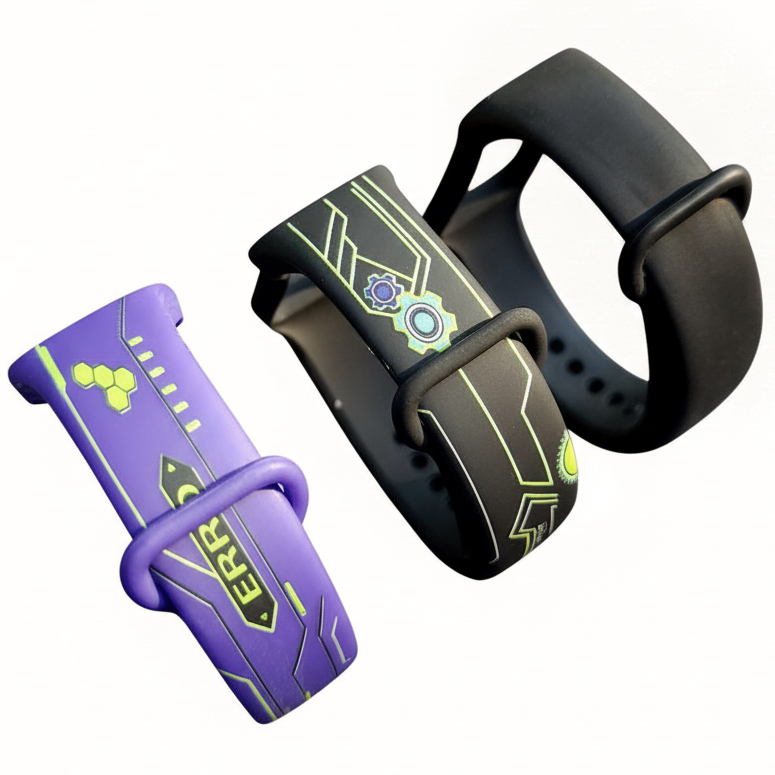 Комплект силиконовых ремешков Cyber для Mi Smart Band 8 Active/ Redmi Smart Band 2 (три ремешка) black, yellow, purple 2 Комплект силиконовых ремешков Cyber для Mi Smart Band 8 Active/ Redmi Smart Band 2 (три ремешка) black, yellow, purple 2