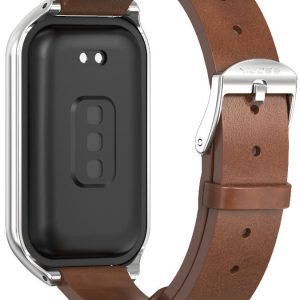 Кожаный ремешок Mi Jobs с металлической капсулой для Mi Smart Band 8 Active/ Redmi Smart Band 2 Brown and Silver – фото, отзывы, характеристики в интернет-магазине MoreKitov МореКитов от продавца: MRK МРК| Купить в Украине: Киеве, Харькове, Львове