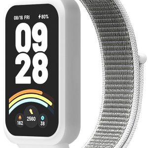 Ремешок тканевый Nylon MRK для фитнес браслета Mi Smart Band 9 Active White and Gray – фото, отзывы, характеристики в интернет-магазине MoreKitov МореКитов от продавца: MRK МРК| Купить в Украине: Киеве, Харькове, Львове