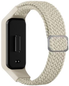 Тканевый ремешок MRK Braided Solo Loop с металлическим регулятором длины для Mi Smart Band 8 Active/ Redmi Smart Band 2 Milk
