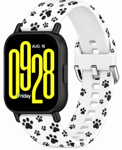 Ремешок силиконовый MRK Paws для смарт-часов Redmi Watch 5 Active / Redmi Watch 5 Lite 22 мм с металлическим креплением