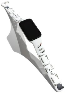 Ремешок силиконовый MRK Air для Mi Band 8 Active / Redmi Smart Band 2 White and Black