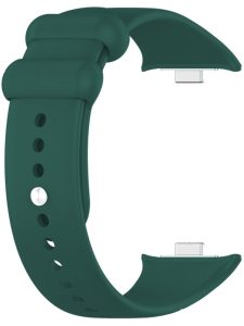 Ремешок силиконовый MRK для Mi Band 8 Pro/9Pro - Xiaomi Redmi Watch 4/5 с металлическим креплением и металической кнопкой Pine Green