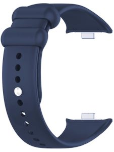 Ремешок силиконовый MRK для Mi Band 8 Pro/9Pro - Xiaomi Redmi Watch 4/5 с металлическим креплением и металической кнопкой Dark Blue