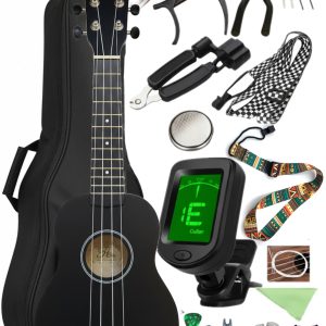 Укулеле сопрано Molin + утепленный чехол + тюнер + 4 струны + 4 медиатора + каподастр + 2 ремешка + комплект аксессуаров 21 дюйм, Black – фото, отзывы, характеристики в интернет-магазине MoreKitov МореКитов от продавца: MRK МРК| Купить в Украине: Киеве, Харькове, Львове