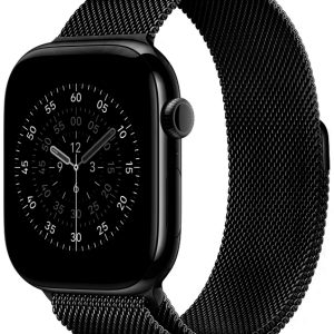 Ремешок металлический Milanese Loop для Apple Watch 2/3/4/4/5/6/7/8/9/9/SE, 42/44/45мм на магнитной застежке Black – фото, отзывы, характеристики в интернет-магазине MoreKitov МореКитов от продавца: MRK МРК| Купить в Украине: Киеве, Харькове, Львове