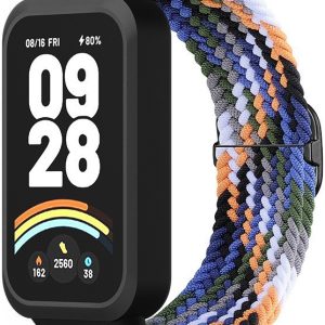 Ремешок тканевый MRK Braided Loop для фитнес браслета Mi Smart Band 9 Active с металическим регулятором длины Black Multicolor – фото, отзывы, характеристики в интернет-магазине MoreKitov МореКитов от продавца: MRK МРК| Купить в Украине: Киеве, Харькове, Львове