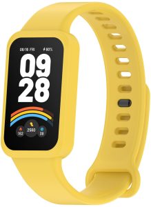 Ремешок силиконовый MRK для фитнес браслета Mi Smart Band 9 Active Yellow
