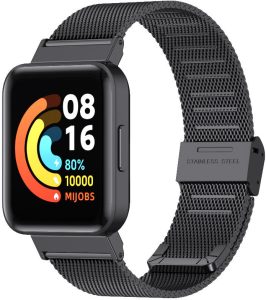 Ремешок металический Mi Jobs Milanese Loop для смарт-часов Redmi Watch 5 Active / Redmi Watch 5 Lite 22 мм с металлическим креплением Black