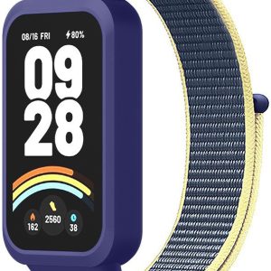 Ремешок тканевый Nylon MRK для фитнес браслета Mi Smart Band 9 Active Dark Blue and Yellow – фото, отзывы, характеристики в интернет-магазине MoreKitov МореКитов от продавца: MRK МРК| Купить в Украине: Киеве, Харькове, Львове