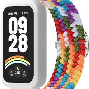 Ремешок тканевый MRK Braided Loop для фитнес браслета Mi Smart Band 9 Active с металическим регулятором длины White Rainbow – фото, отзывы, характеристики в интернет-магазине MoreKitov МореКитов от продавца: MRK МРК| Купить в Украине: Киеве, Харькове, Львове