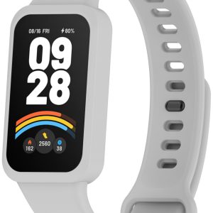 Ремешок силиконовый MRK для фитнес браслета Mi Smart Band 9 Active Light Gray – фото, отзывы, характеристики в интернет-магазине MoreKitov МореКитов от продавца: MRK МРК| Купить в Украине: Киеве, Харькове, Львове