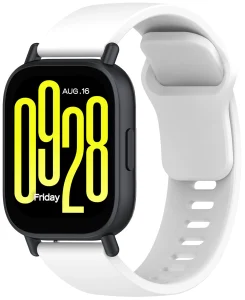 Ремешок силиконовый MRK для смарт-часов Redmi Watch 5 Active / Redmi Watch 5 Lite 22 мм с металлическим креплением White