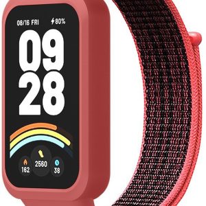 Ремешок тканевый Nylon MRK для фитнес браслета Mi Smart Band 9 Active Black and Red – фото, отзывы, характеристики в интернет-магазине MoreKitov МореКитов от продавца: MRK МРК| Купить в Украине: Киеве, Харькове, Львове