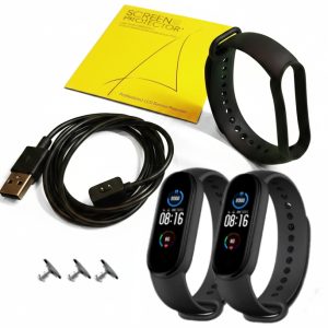 Комплект силиконовый ремешок 3 шт + зарядный кабель + защитное стекло Full Set для фитнеса браслета Xiaomi Mi Band 5/6/7 + 3 металлические кнопки Black – фото, отзывы, характеристики в интернет-магазине MoreKitov МореКитов от продавца: MRK МРК| Купить в Украине: Киеве, Харькове, Львове