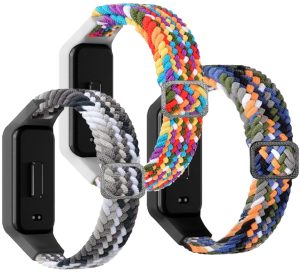 Комплект тканевых ремешков MRK Braided Trio с металлическим регулятором длины для Mi Smart Band 8 Active/ Redmi Smart Band 2 (три ремешка)
