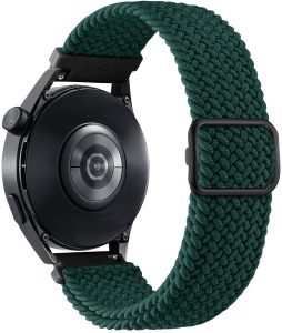 Ремешок тканевый Braided Loop для смарт-часов Redmi Watch 5 Active / Redmi Watch 5 Lite 22 мм с металлическим креплением Pine Green