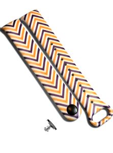 Силиконовый ремешок с рисунком MRK Geometry Pattern 01 для фитнес браслета Xiaomi Mi Band 8/9/10 с металлическим креплением + металическая кнопка White