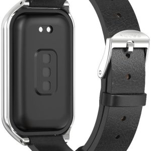Кожаный ремешок Mi Jobs с металлической капсулой для Mi Smart Band 9 Active Black and Silver – фото, отзывы, характеристики в интернет-магазине MoreKitov МореКитов от продавца: MRK МРК| Купить в Украине: Киеве, Харькове, Львове