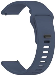 Ремешок силиконовый MRK для смарт-часов Redmi Watch 5 Active / Redmi Watch 5 Lite 22 мм с металлическим креплением Midnight Blue