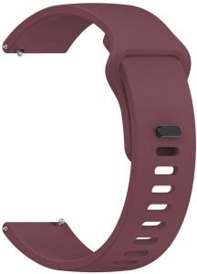 Ремешок силиконовый MRK для смарт-часов Redmi Watch 5 Active / Redmi Watch 5 Lite 22 мм с металлическим креплением Burgundy